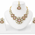 kundan baby pink mehendi polish necklace set with earrings and maang tikka for bridal wedding jewelry