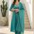 Women Ethnic Motifs Embroidered Pleated Thread Work Pure Cotton Kurta with Trousers & With Dupatta