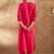 Women Floral Embroidered Regular Thread Work Pure Cotton Kurta with Trousers