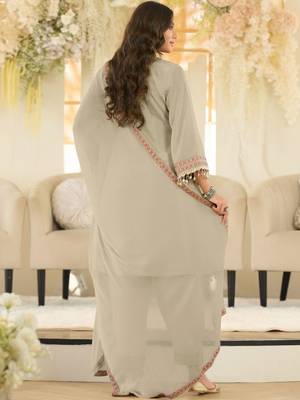 Women Ethnic Motifs Embroidered Panelled Beads and Stones Kurta with Salwar & With Dupatta 5