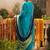Floral Embroidered V-Neck Thread Work Straight Kurta With Churidar & Dupatta