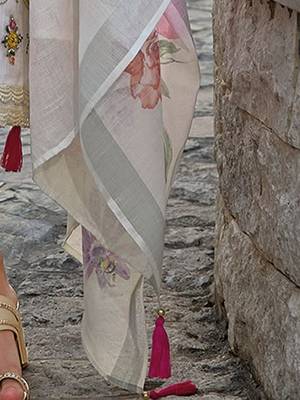 Women Floral Embroidered Regular Thread Work Pure Cotton Kurta with Trousers & With Dupatta 4