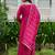 Women Floral Embroidered Pleated Kurta with Trousers & With Dupatta