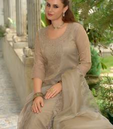 Adults-Women Woven Design Embroidered Kurta with Trousers & Dupatta