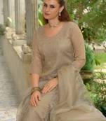 Adults-Women Woven Design Embroidered Kurta with Trousers & Dupatta