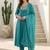 Women Floral Embroidered Panelled Beads and Stones Pure Cotton Kurta with Trousers & With Dupatta