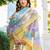Women Ethnic Motifs Printed Regular Thread Work Linen Kurta with Trousers & With Dupatta
