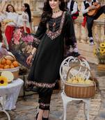 Women Floral Embroidered Regular Thread Work Kurta with Trousers & With Dupatta