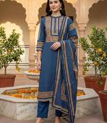Women Ethnic Motifs Printed Regular Pure Cotton Kurta with Trousers & Dupatta
