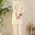 Floral Embroidered Mandarin Collar Thread Work Straight Cotton Kurta & Palazzos