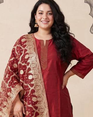 Women Regular Kurta with Trousers & With Dupatta 2