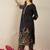 Women Ethnic Motifs Printed Pleated Thread Work Pure Cotton Kurta with Trousers