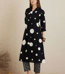 Women Printed Regular  Cotton Kurta with Trousers
