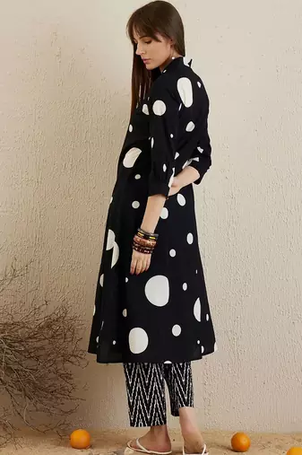 Women Printed Regular Pure Cotton Kurta with Trousers