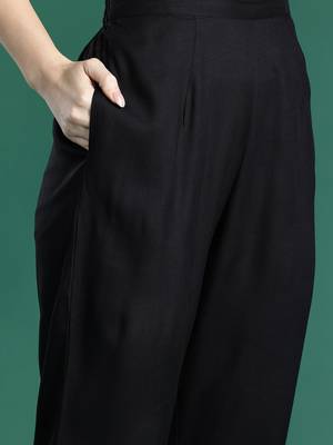 Ethnic Motifs Embroidered Regular Kurta with Trousers 3