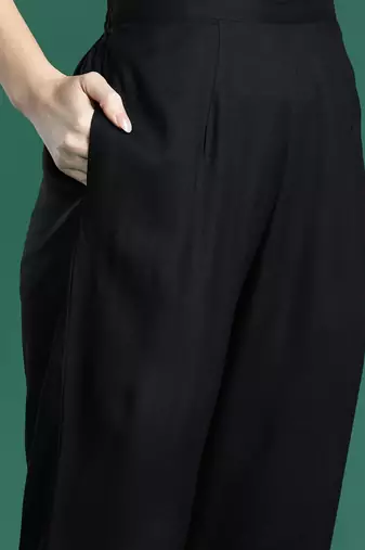 Ethnic Motifs Embroidered Regular Kurta with Trousers