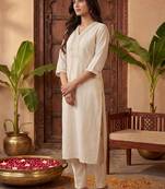 Women Regular Gotta Patti Kurta with Trousers
