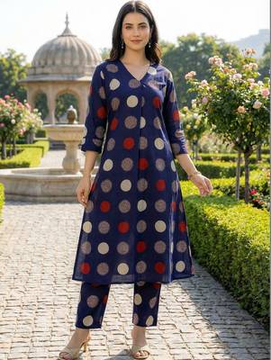 Women Ethnic Motifs Printed Regular Pure Cotton Kurta with Trousers 6