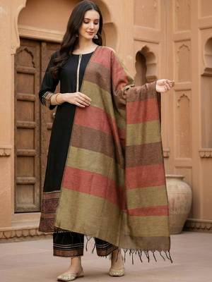 Women Ethnic Motifs Regular Patchwork Liva Kurta with Palazzos & With Dupatta 1