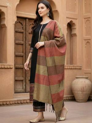 Women Ethnic Motifs Regular Patchwork Liva Kurta with Palazzos & With Dupatta 2