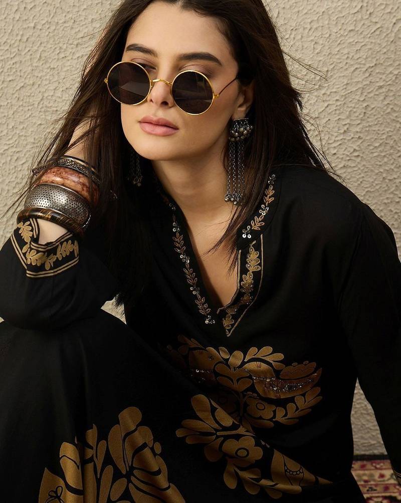 Women Ethnic Motifs Printed Regular Sequinned Kurta with Palazzos