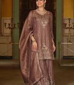 Women Ethnic Motifs Embroidered Regular Thread Work Kurta with Sharara & With Dupatta