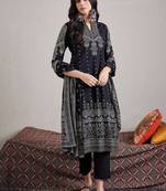 Women Bandhani Printed Cotton Kurta with Trousers & Dupatta