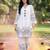 Floral Printed Pleated Mirror Work Pure Cotton Kurta with Palazzos