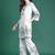 Floral Printed Pleated Mirror Work Pure Cotton Kurta with Palazzos