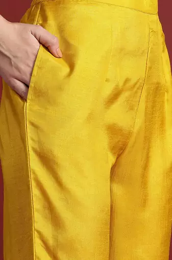 Floral Embroidered Sequinned Kurta With Trousers & Dupatta