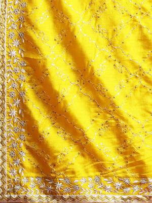 Floral Embroidered Sequinned Kurta With Trousers & Dupatta 4