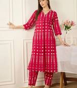 Women Ethnic Motifs Printed Regular Pure Cotton Kurta with Trousers