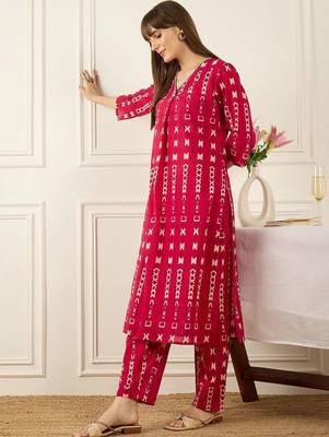 Women Ethnic Motifs Printed Regular Pure Cotton Kurta with Trousers 3