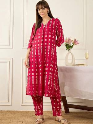 Women Ethnic Motifs Printed Regular Pure Cotton Kurta with Trousers 6