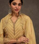 Women Ethnic Motifs Embroidered Cotton Kurta with Trousers & Dupatta