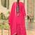 Ethnic Motifs Embroidered V-Neck Straight Kurta With Sharara & Dupatta