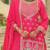 Ethnic Motifs Embroidered V-Neck Straight Kurta With Sharara & Dupatta