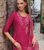 Women Floral Embroidered Kurta with Trousers & Dupatta