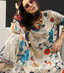 Women Floral Printed Regular Kurta with Trousers