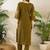Women Ethnic Motifs Printed Regular Sequinned Pure Cotton Kurta with Trousers