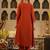 Floral Yoke Design V Neck Zari Chanderi Silk A-Line Kurta & Trousers