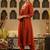 Floral Yoke Design V Neck Zari Chanderi Silk A-Line Kurta & Trousers