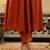 Floral Yoke Design V Neck Zari Chanderi Silk A-Line Kurta & Trousers