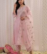Women Ethnic Motifs Embroidered Regular Mirror Work Kurta with Trousers & With Dupatta
