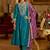 Women Ethnic Motifs Embroidered Panelled Thread Work Kurta with Trousers & With Dupatta
