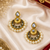 Teardrop kundan meenakari chandbali