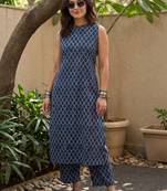 Women Printed Regular Pure Cotton Kurta with Palazzos
