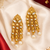 Temple Style Kundan Pearl Cascade Earrings