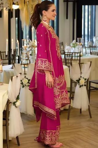 Women Ethnic Motifs Embroidered Regular Thread Work Kurta with Palazzos & With Dupatta