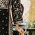 Floral Embroidered Round Neck Mirror Work Straight Kurta With Palazzos & Dupatta